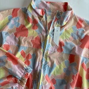 Travis Mathew Girls Weekend Floral Print Full Zip Tech Jacket Womens Medium Crop